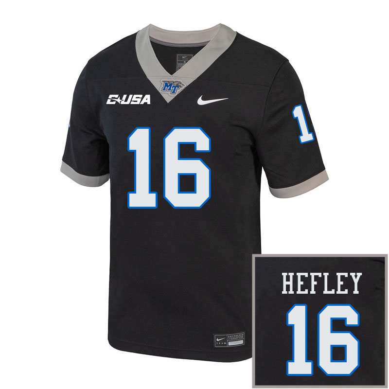 Men-Youth #16 Ren Hefley Middle Tennessee State Blue Raiders 2023 College Football Jerseys Stitched-